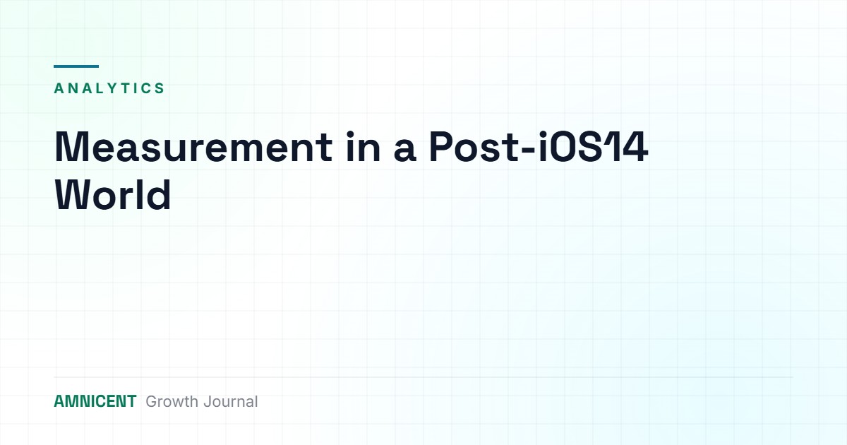 Measurement in a Post-iOS14 World